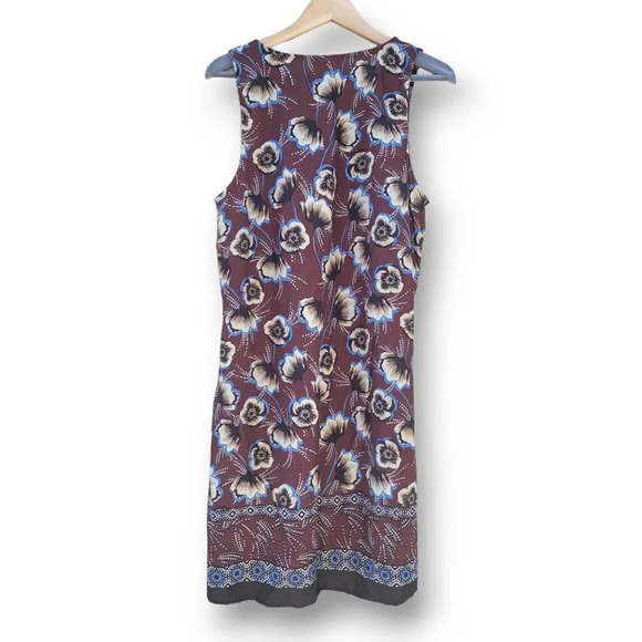 Maurices Women’s Burgundy Floral Sleeveless Rayon Dress – Size Small - Picture 4 of 8